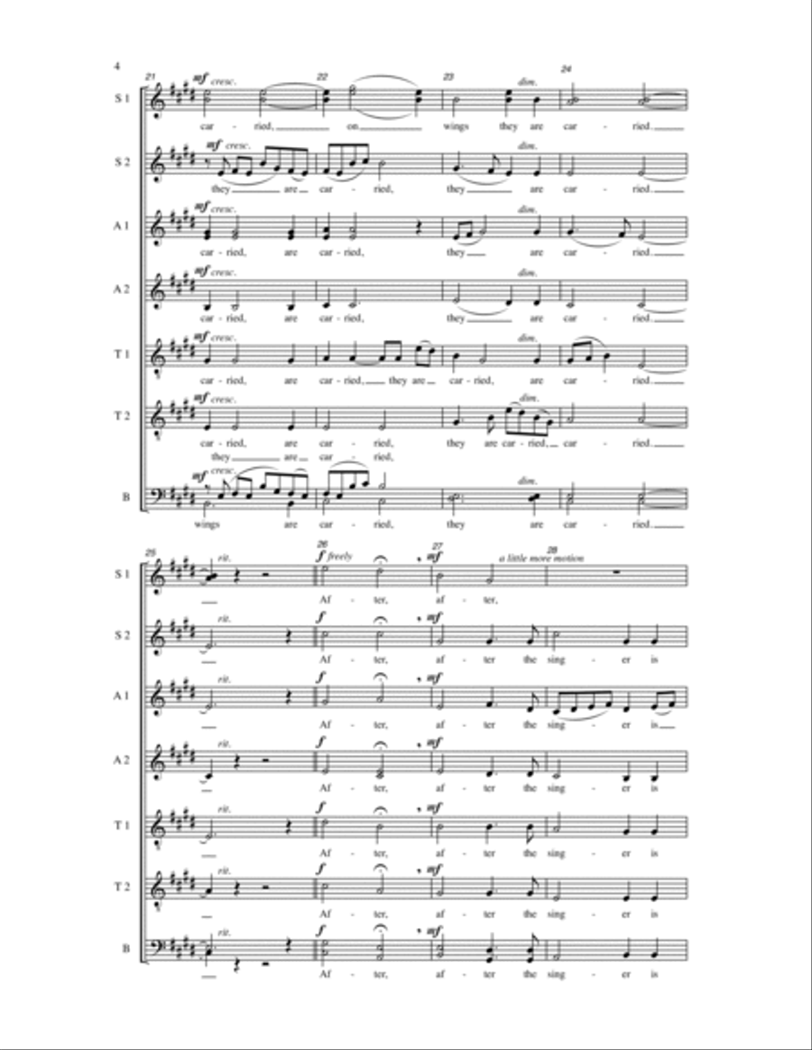 Bright Is the Ring of Words 4-Part scores gallery preview page 4
