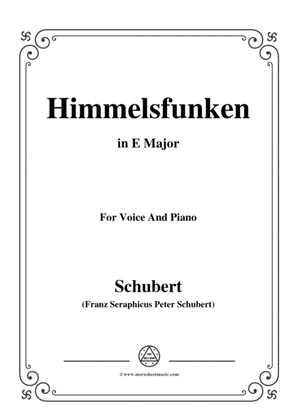 Schubert-Himmelsfunken,in E Major,for Voice and Piano
