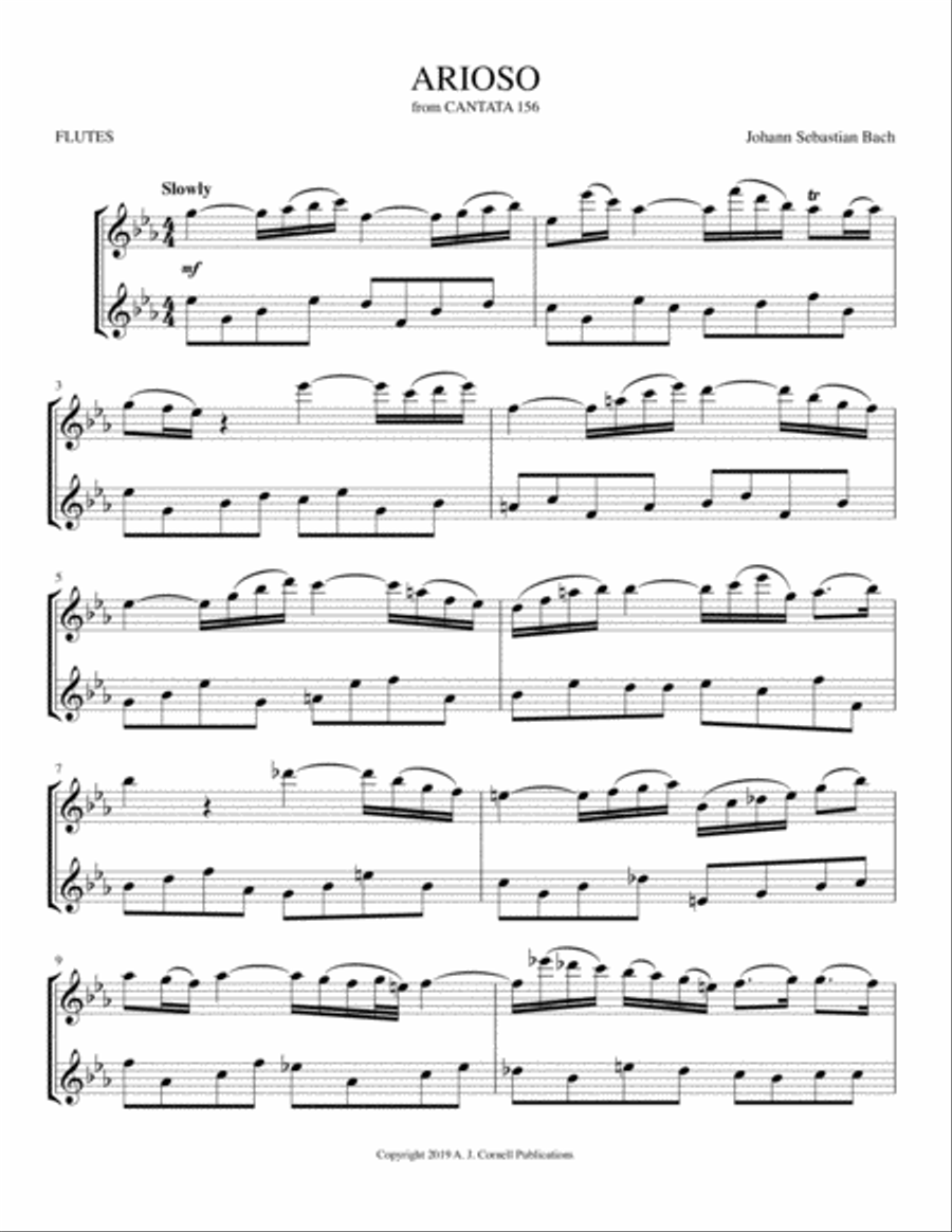 Arioso Arioso Flute Duet scores gallery preview page 1
