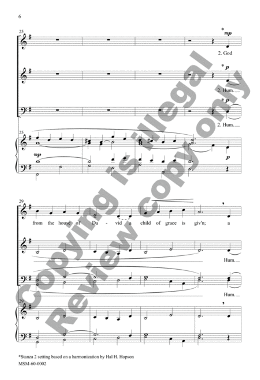 Blest Be the God of Israel 4-Part scores gallery preview page 5