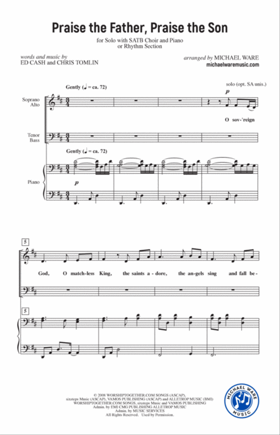 Praise The Father, Praise The Son 4-Part scores gallery preview page 2