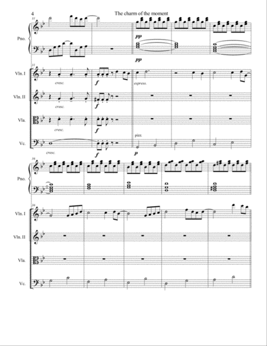 The charm of the moment The charm of the moment Piano Quintet scores gallery preview page 4