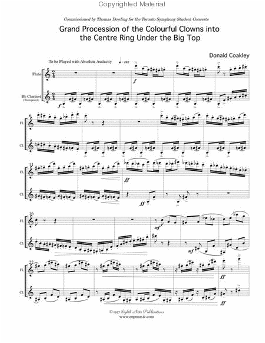 Grand Procession of the Colourful Clowns Small Ensemble scores gallery preview page 2