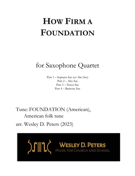 How Firm a Foundation (Sax Quartet) image number null