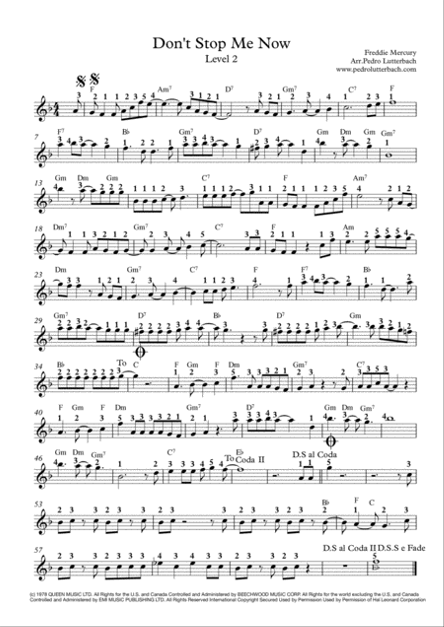 Don't Stop Me Now Voice scores gallery preview page 1
