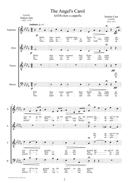 The Angel's Carol - SATB choir a cappella image number null