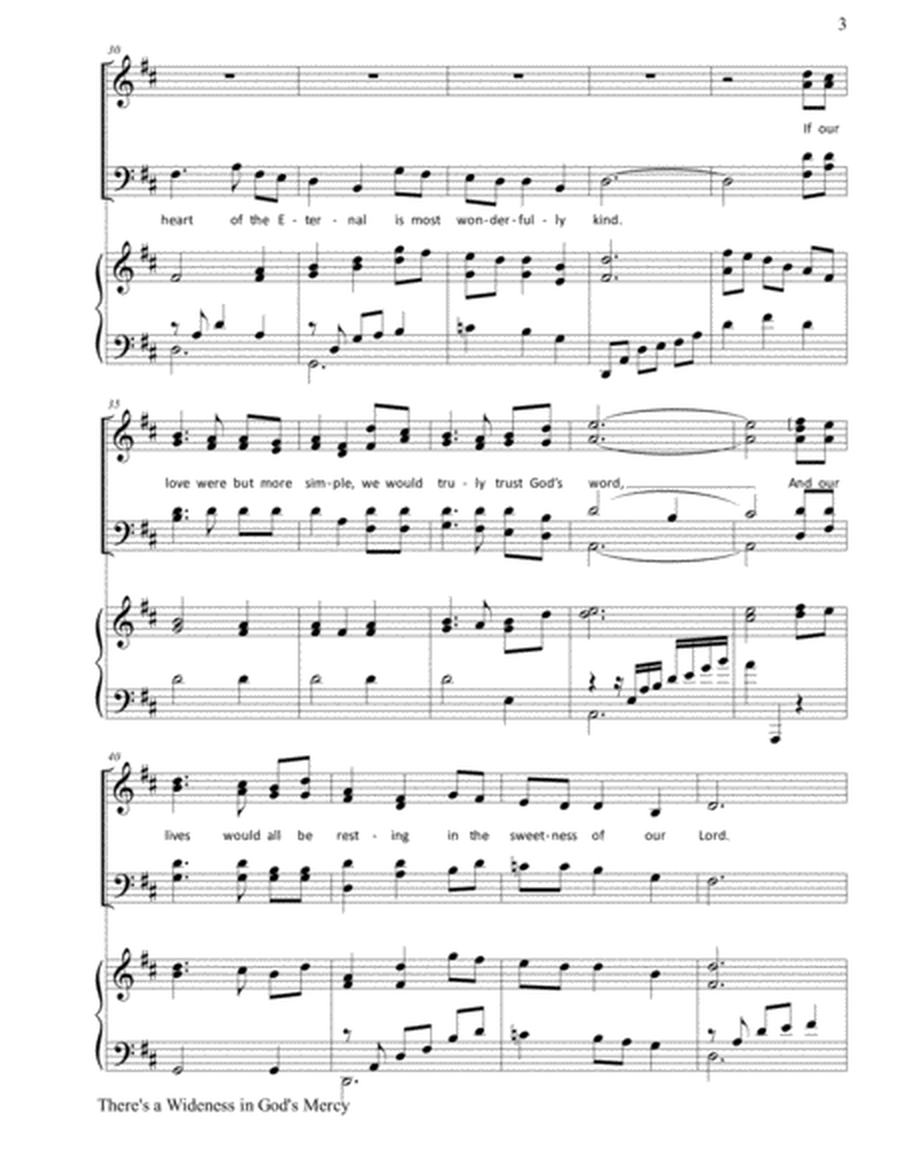 There’s a Wideness in God’s Mercy (SATB and piano) 5 pages. image number null