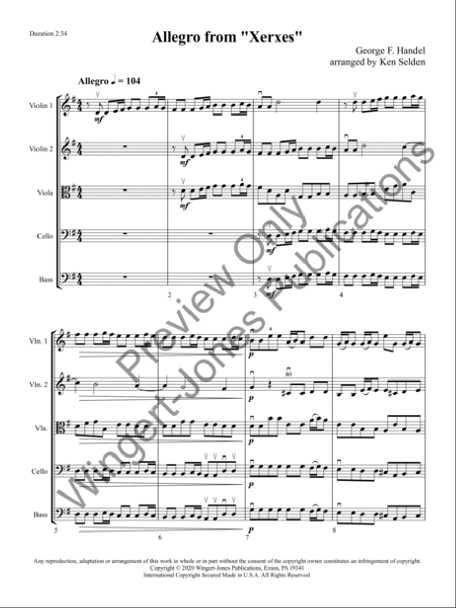 Allegro Festivo (Score) String Orchestra scores gallery preview page 4