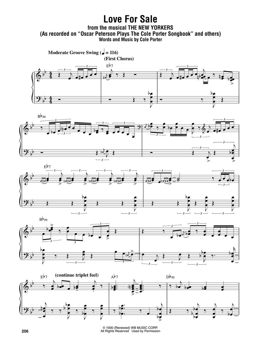Love For Sale Love For Sale Piano scores gallery preview page 1