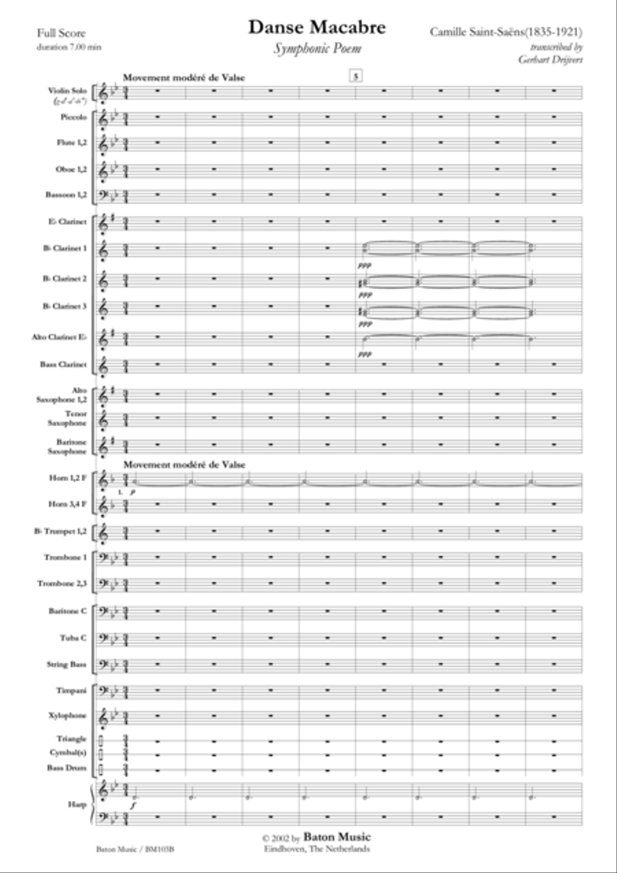 Danse Macabre Concert Band scores gallery preview page 2