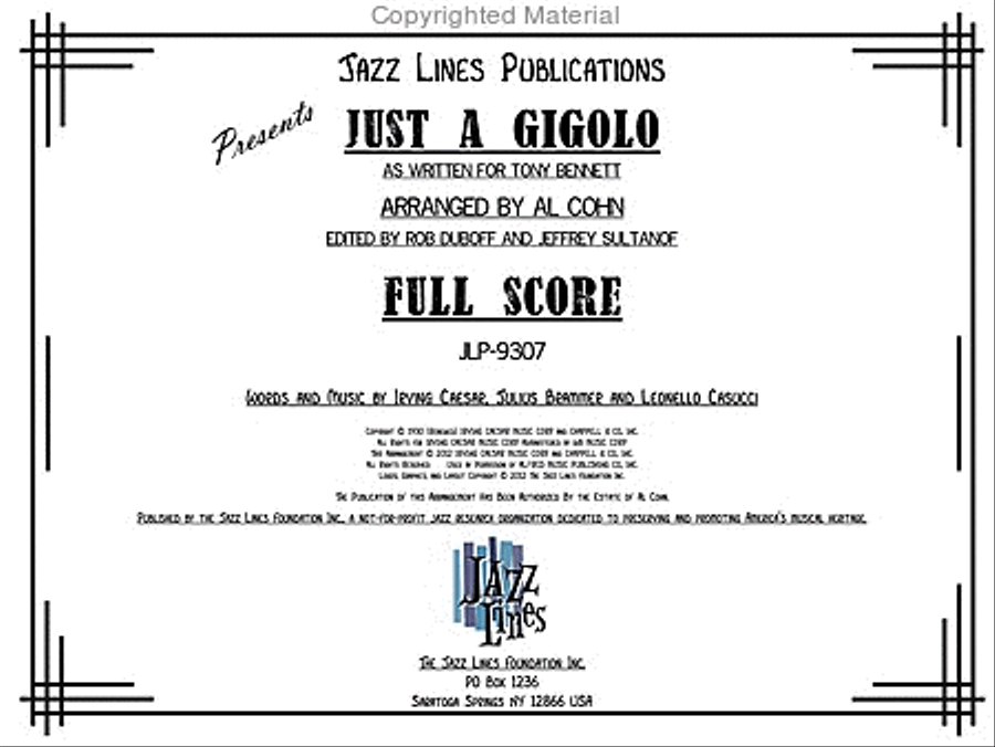 Just A Gigolo Big Band scores gallery preview page 2