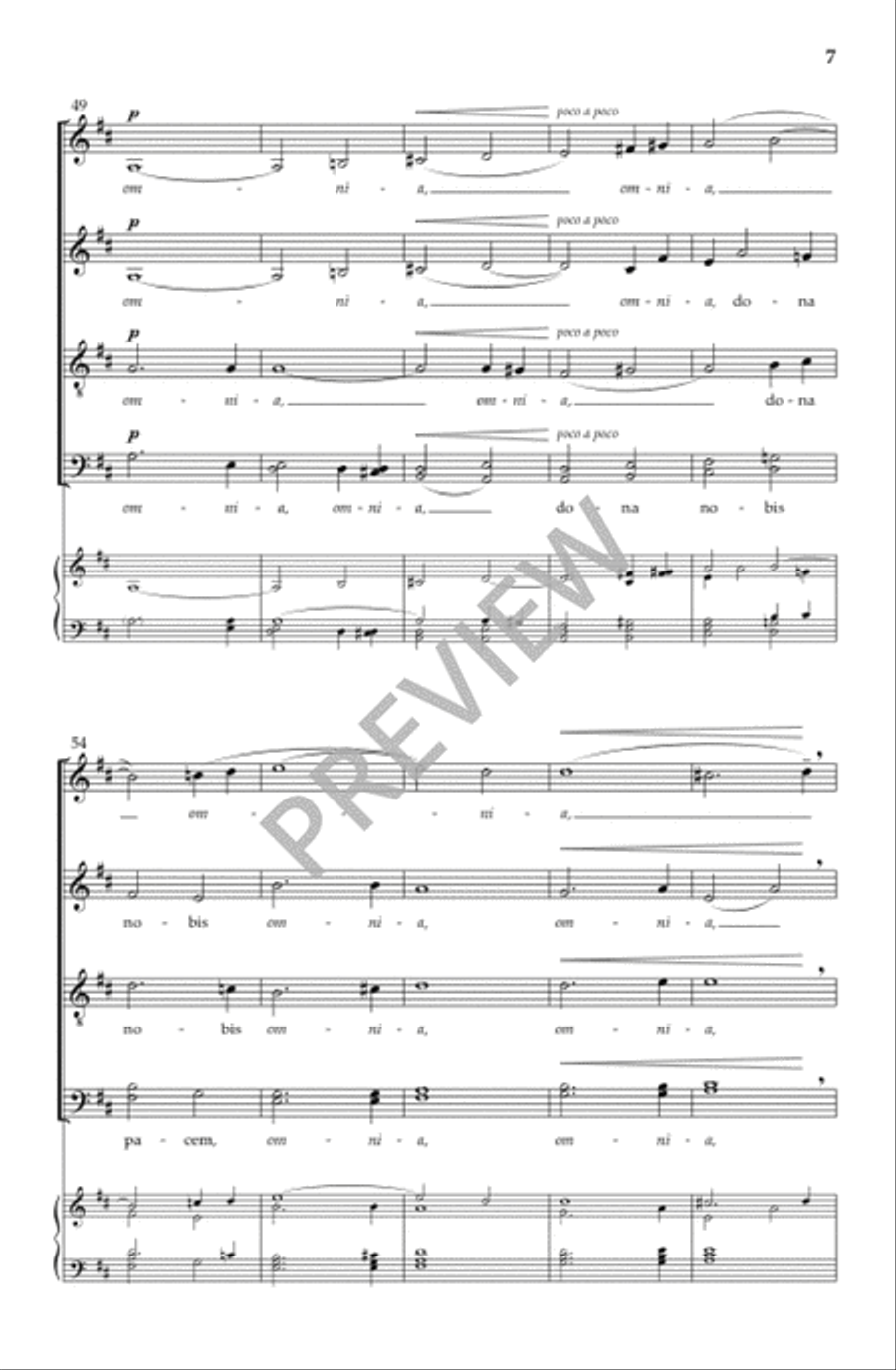 Dona Nobis Pacem - SATB divisi Divisi scores gallery preview page 8