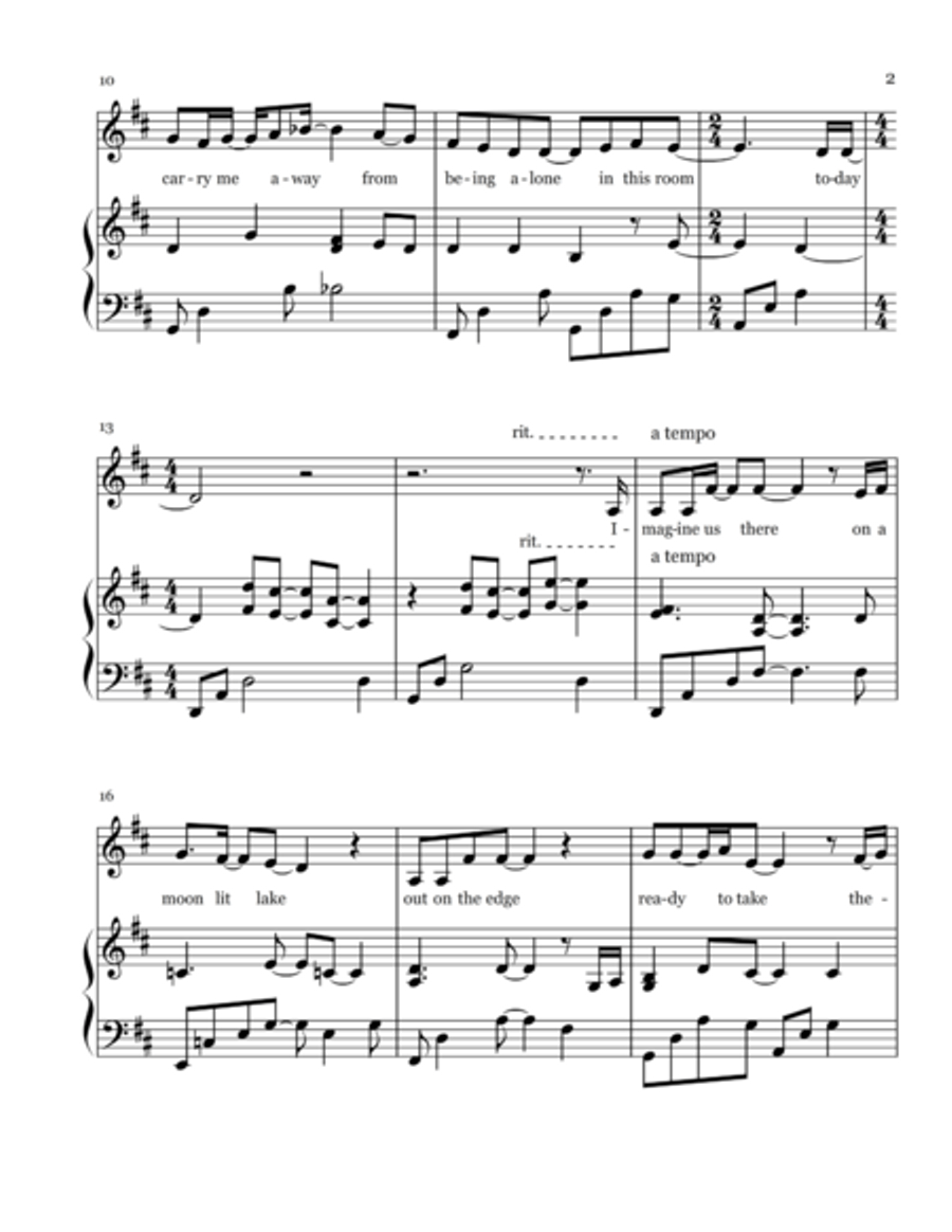 Being Alone - Understudies, the musical Voice scores gallery preview page 2
