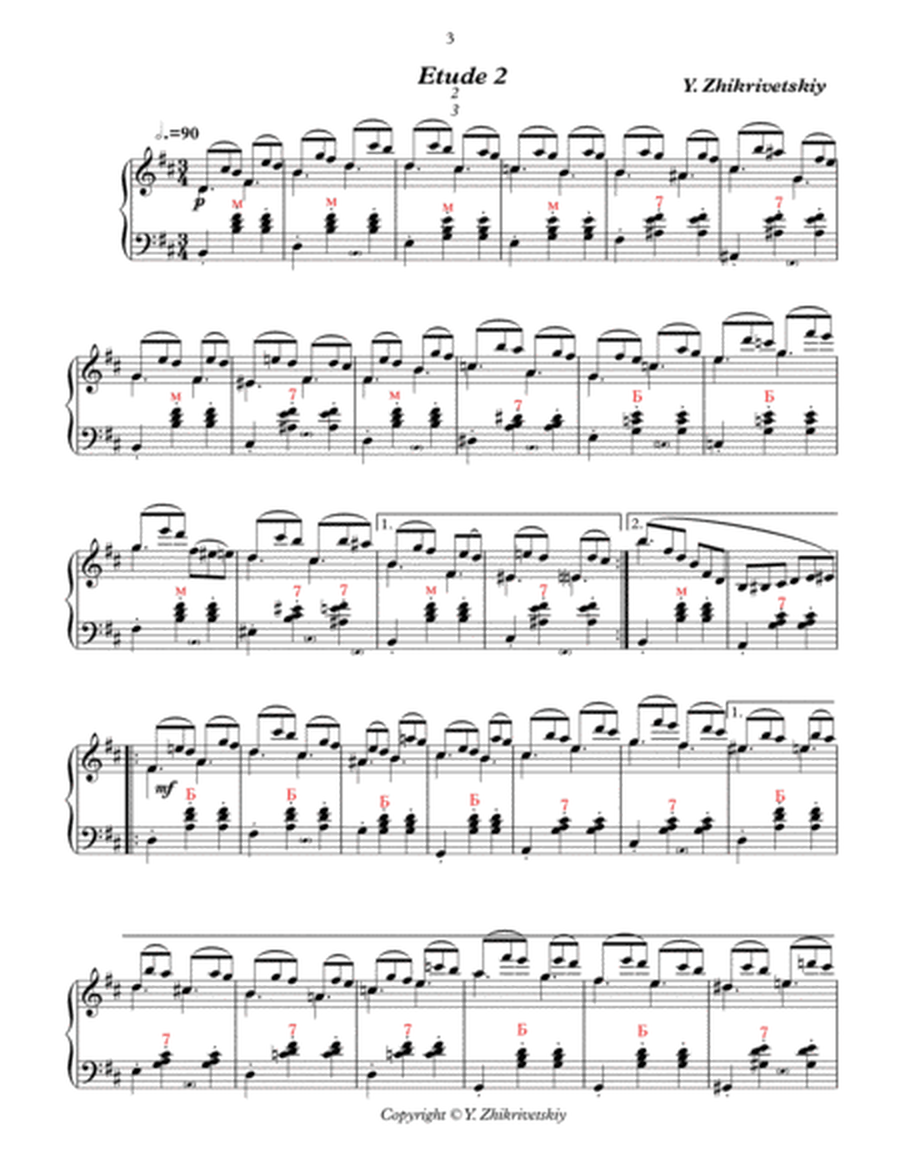 Polyrhythmic etude #2 for accordion: 3 in the left hand - 2 in the right. image number null