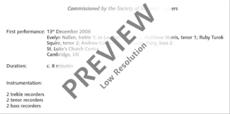 A Family Likeness A Family Likeness Alto Recorder scores gallery preview page 4