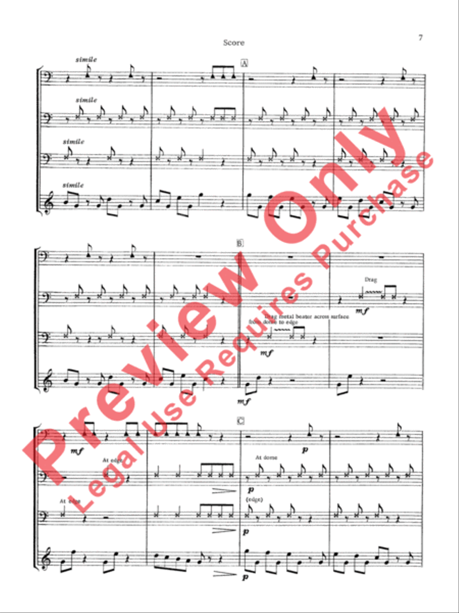 Suite for Percussion Suite for Percussion Percussion Ensemble scores gallery preview page 8