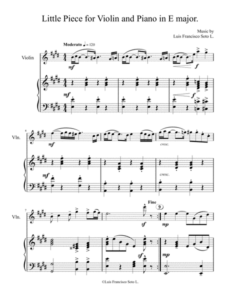 Little Piece for Violin and Piano in E Major image number null