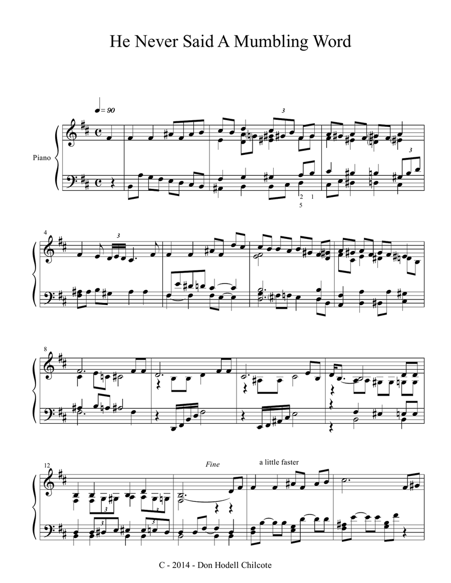 He Never Said A Mumbling Word Harpsichord scores gallery preview page 2