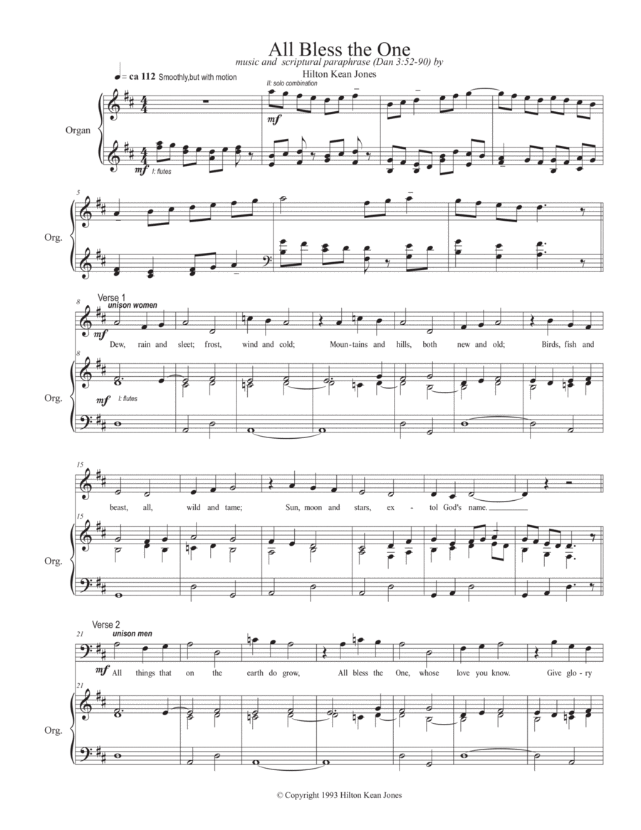All Bless the One Choir scores gallery preview page 1