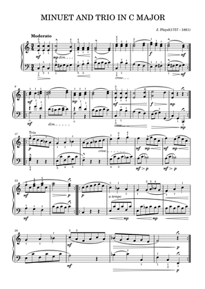 Book cover for Minuet and Trio in C Major