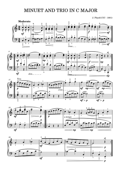 Minuet and Trio in C Major