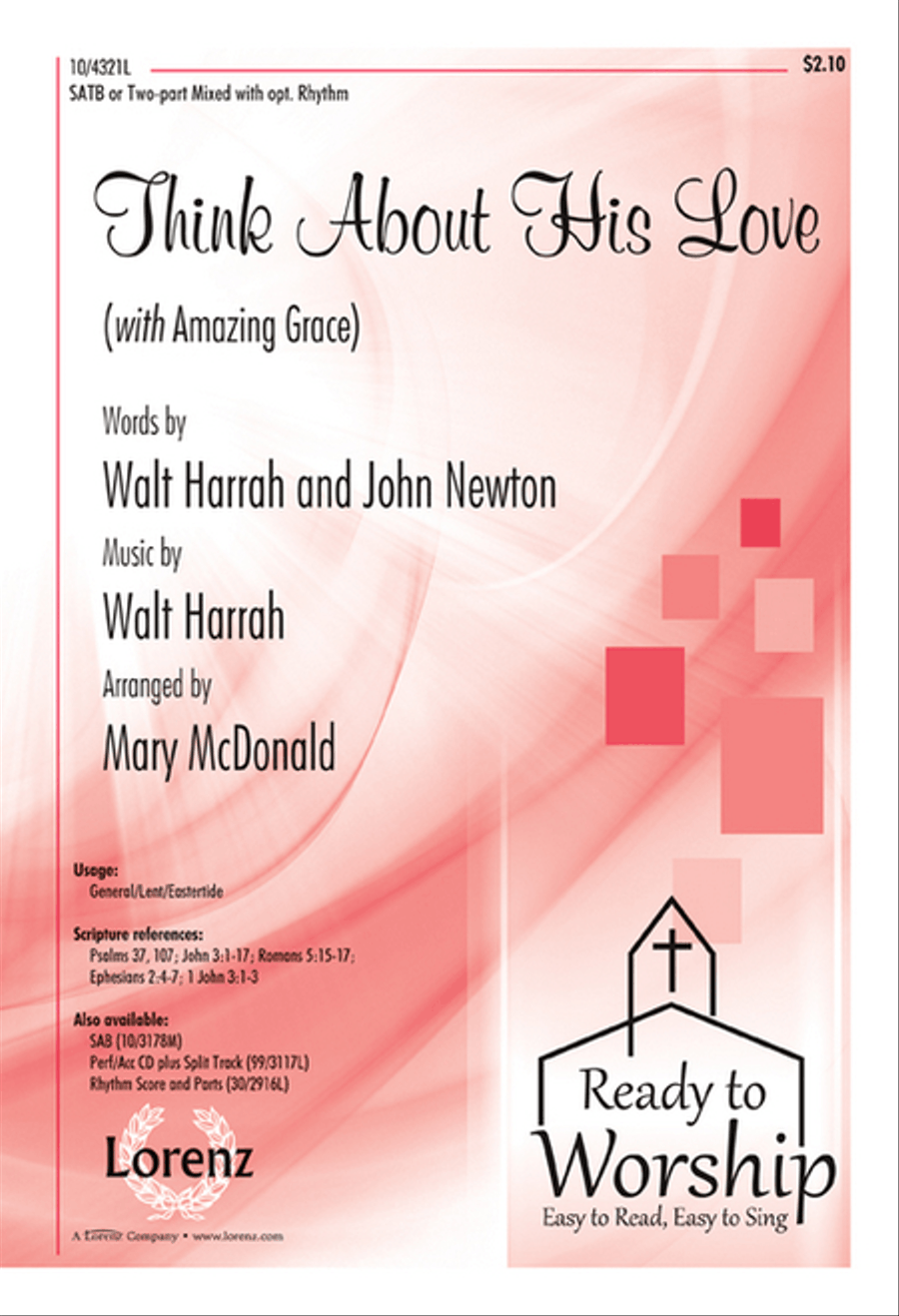 Think About His Love 4-Part scores gallery preview page 1