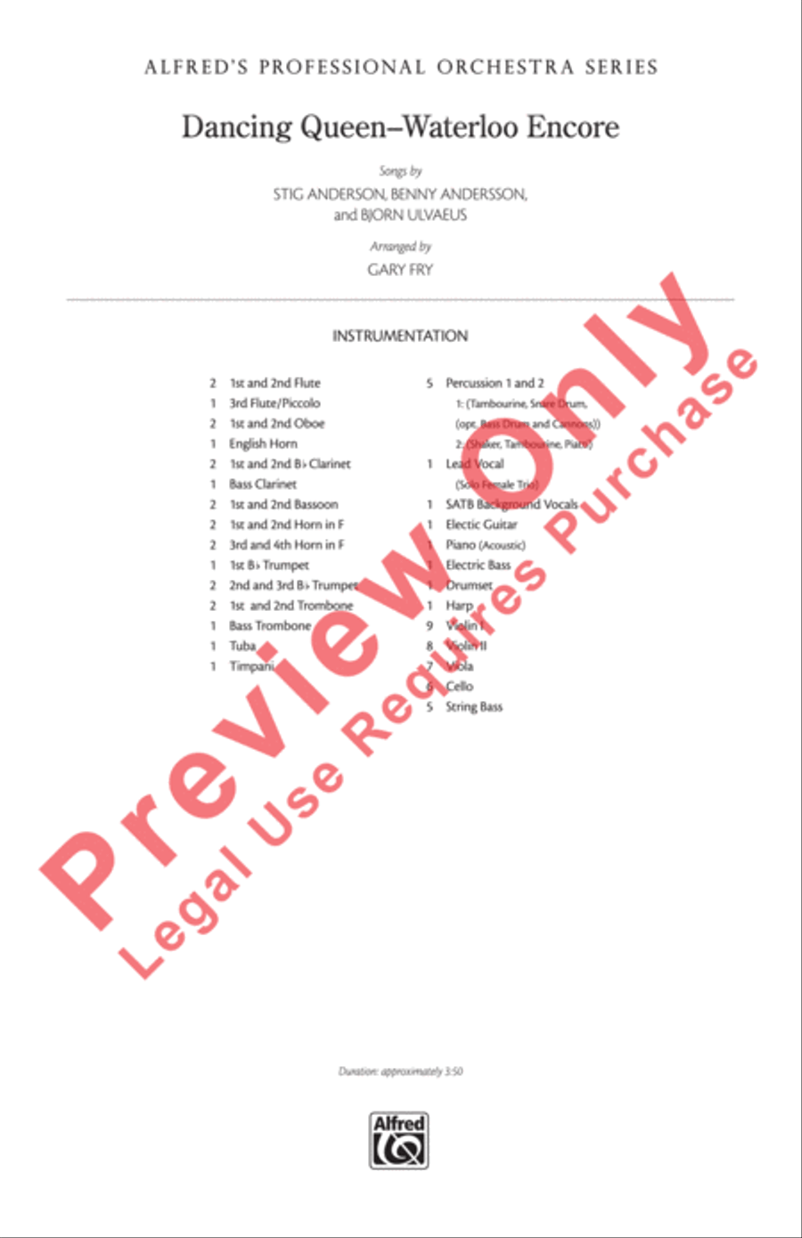 Mamma Mia! Medley Mamma Mia! Medley Full Orchestra scores gallery preview page 50