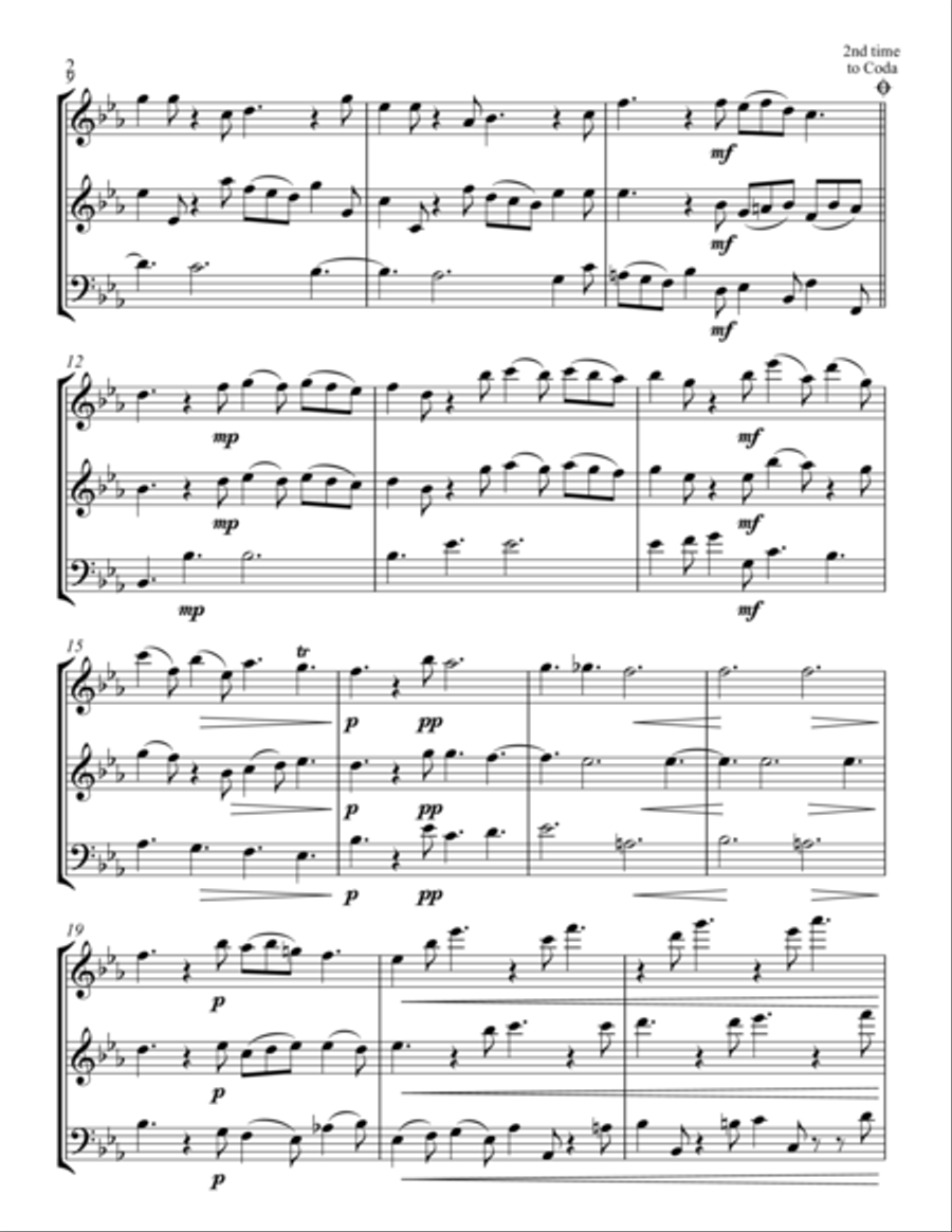 Pastorale (from the Christmas Concerto) Woodwind Trio scores gallery preview page 3