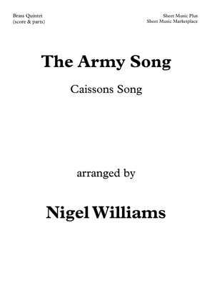 Book cover for The Army Song (Caissons Song), for Brass Quintet
