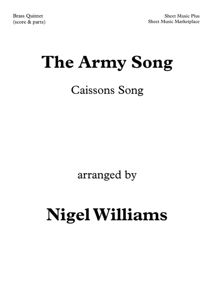 The Army Song (Caissons Song), for Brass Quintet image number null
