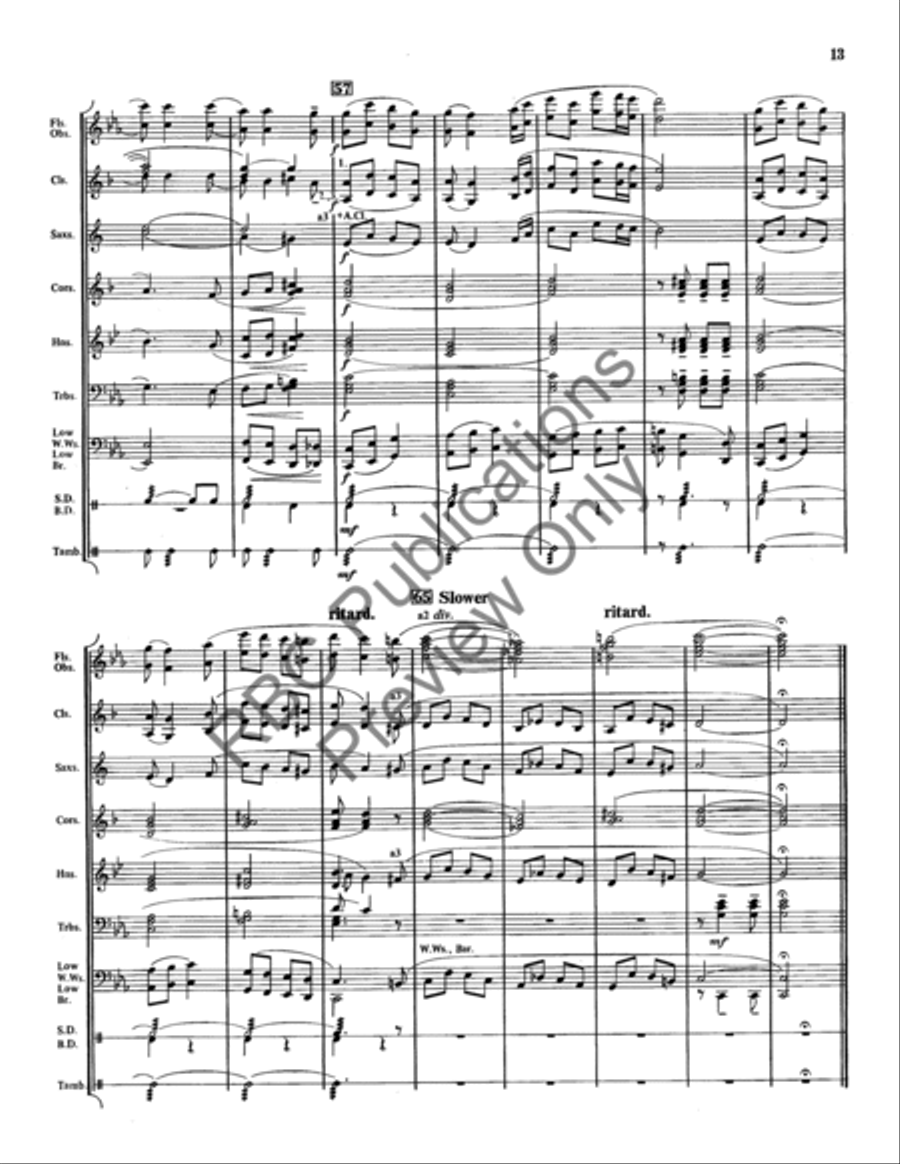 Three Old French Ballads (Score) Concert Band scores gallery preview page 14