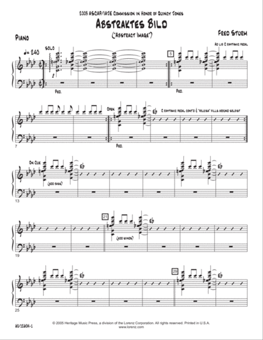 Abstraktes Bild (Abstract Image) Jazz Ensemble scores gallery preview page 1