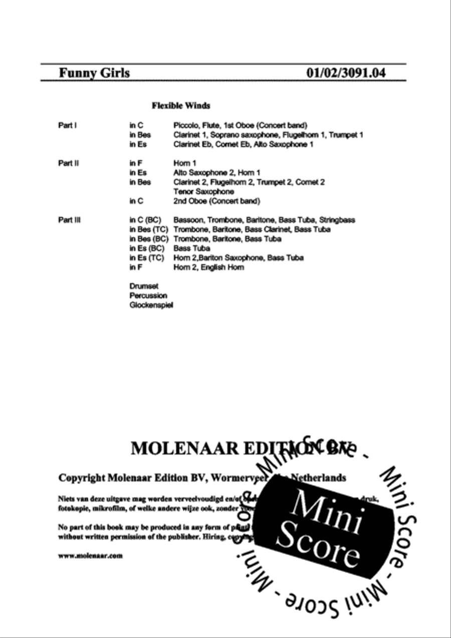 Funny Girls Concert Band scores gallery preview page 5