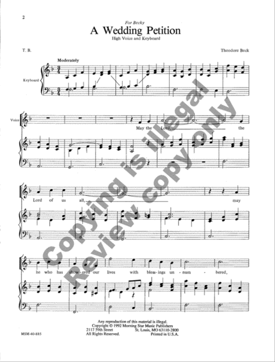 A Wedding Petition High Voice scores gallery preview page 3