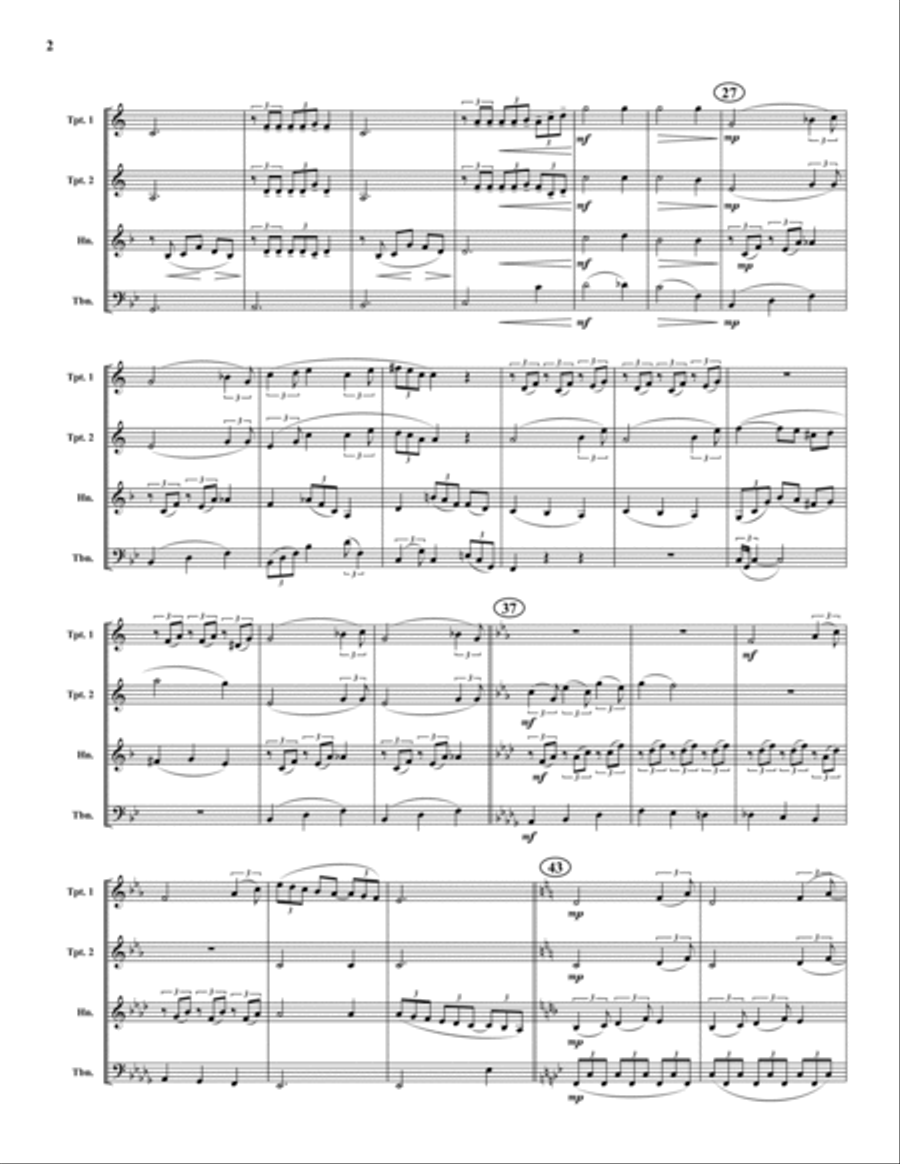 Clair de Lune Brass Quartet scores gallery preview page 2