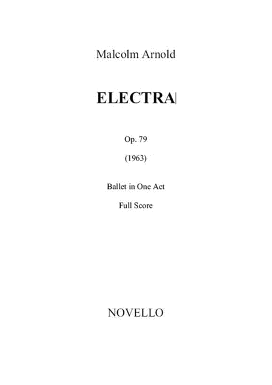 Electra Op. 79 Electra Op. 79 Orchestra scores gallery preview page 1