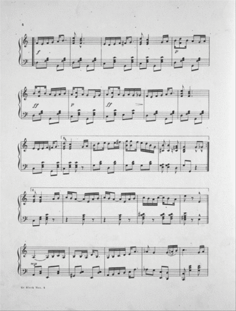Mr. Blackman. March Two-Step Piano Solo scores gallery preview page 3