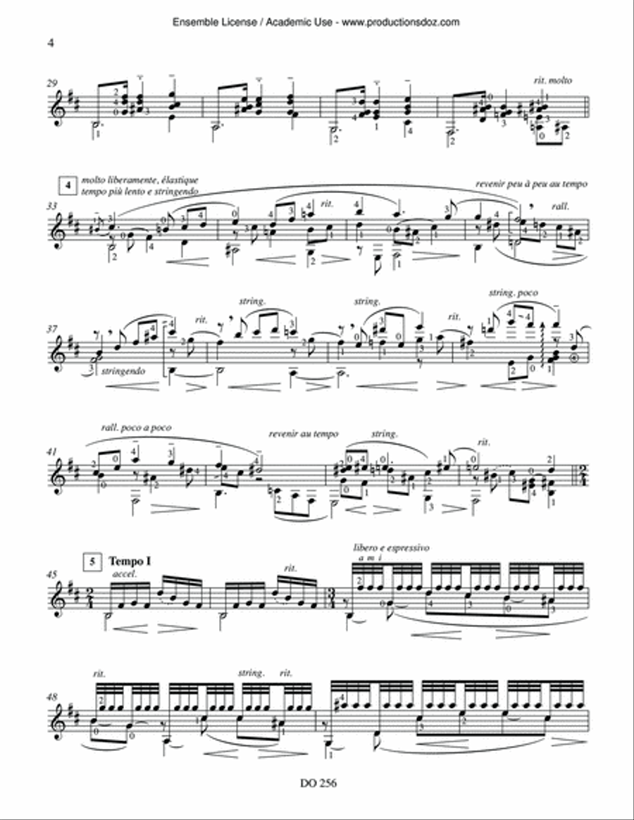 Variations sur la Folie Classical Guitar scores gallery preview page 4
