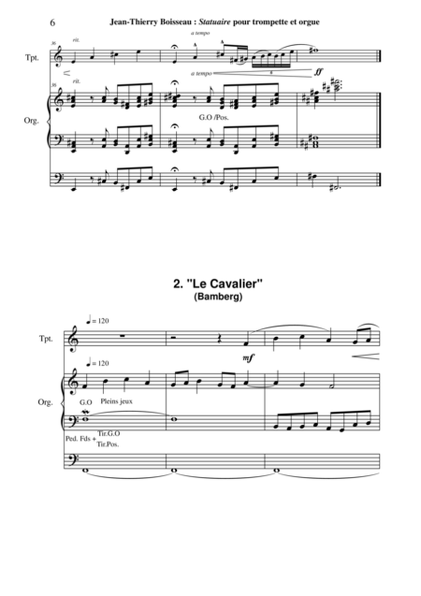 Jean-Thierry Boisseau : Statuaire for trumpet (in Bb or C) and organ