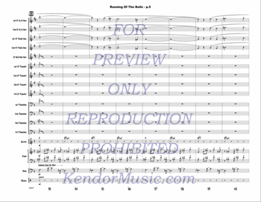 Running Of The Bulls Jazz Ensemble scores gallery preview page 6
