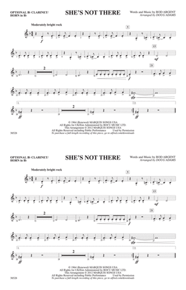She's Not There: Optional Bb Clarinet/Horn in Bb