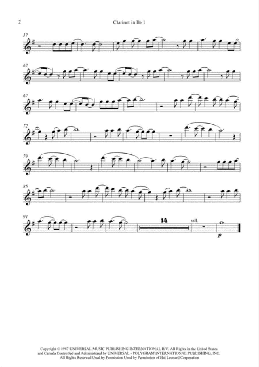 With Or Without You Woodwind Quartet scores gallery preview page 3