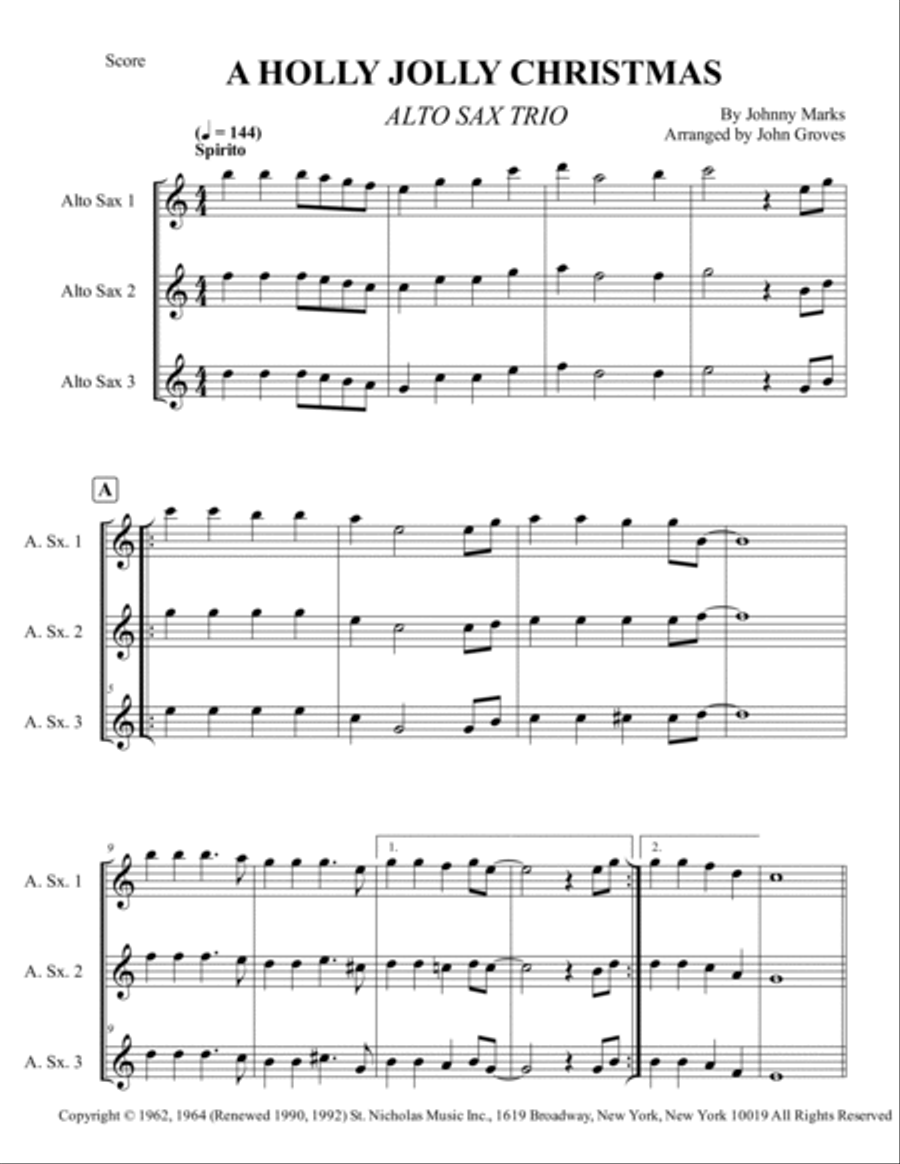 A Holly Jolly Christmas Woodwind Trio scores gallery preview page 2