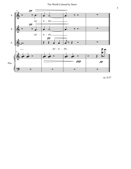 The World Colored by Snow (SATB choir with piano)