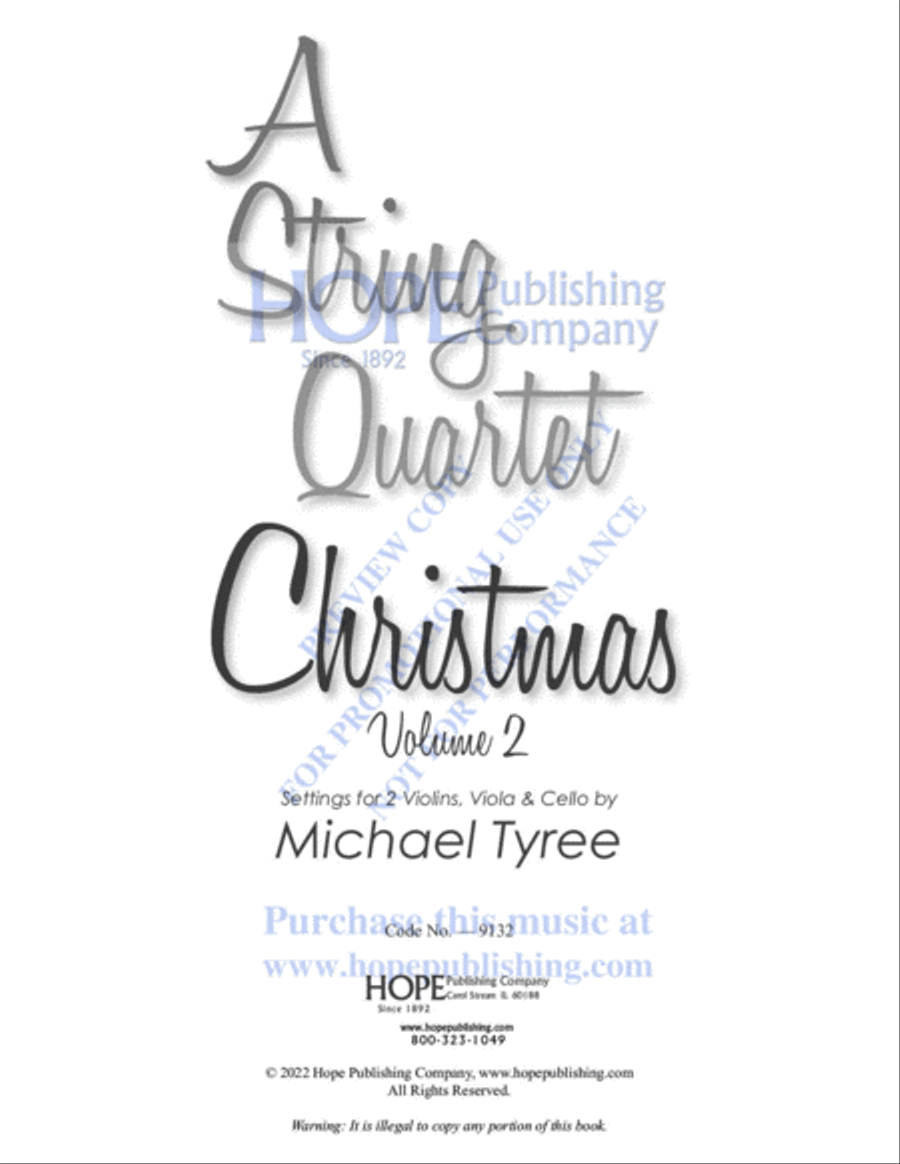 A String Quartet Christmas Vol 2 String Quartet scores gallery preview page 4