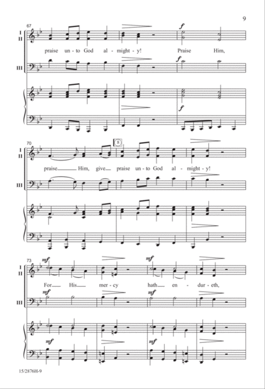 Praise Him! 3-Part scores gallery preview page 9