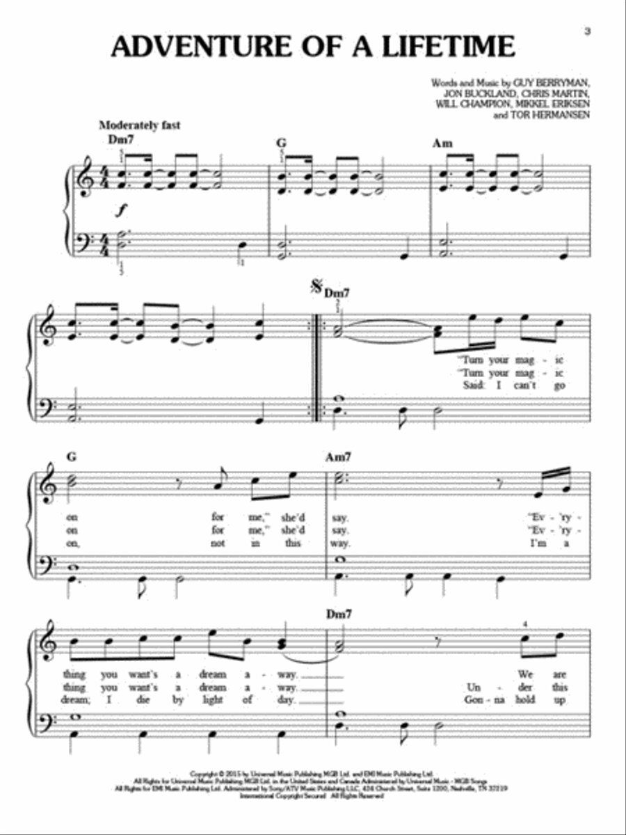 The Best of Coldplay for Easy Piano – Second Edition Easy Piano scores gallery preview page 3