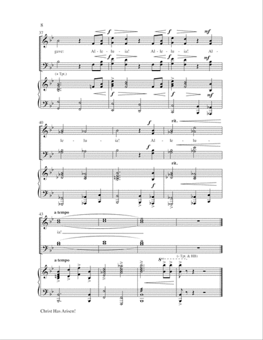 Christ Has Arisen! (An Easter Introit) 4-Part scores gallery preview page 8