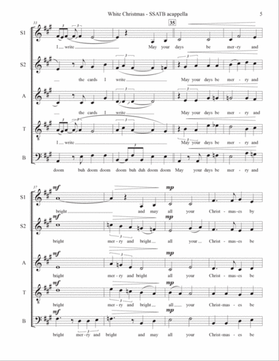White Christmas 4-Part scores gallery preview page 5