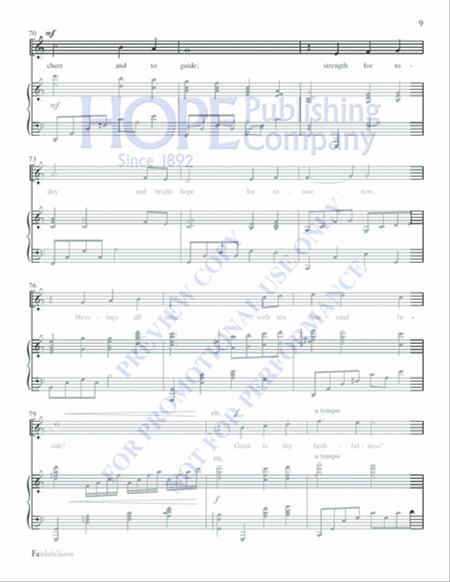 Faithfulness 4-Part scores gallery preview page 9